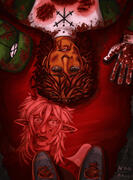 Rendered + Bust up + Additional character + Scene